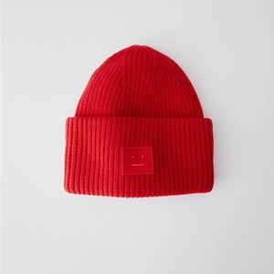 Acne Studios Red Beanie